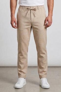 PANTALON CHIC DÉCONTRACTÉ À CORDON FRIEREN-BLEU FONCÉ