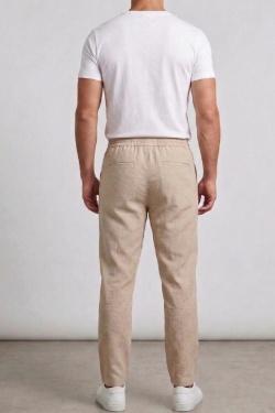 PANTALON CHIC DÉCONTRACTÉ À CORDON FRIEREN-BLEU FONCÉ