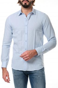 CHEMISE UNIE RON-XXL-BLEU