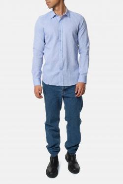 CHEMISE UNIE RON-XXL-BLEU