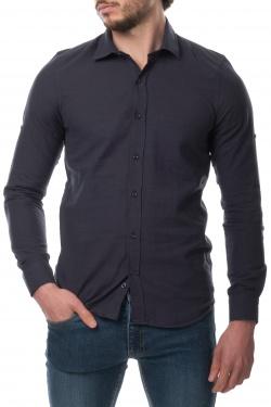 CHEMISE UNIE RON-3XL-BLEU