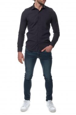 CHEMISE UNIE RON-3XL-BLEU