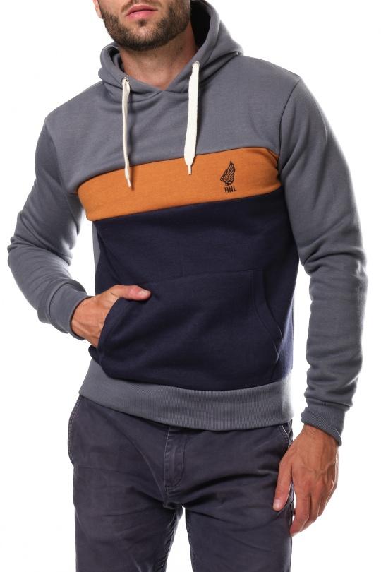 CHARLES-SWEAT À CAPUCHE-GRIS