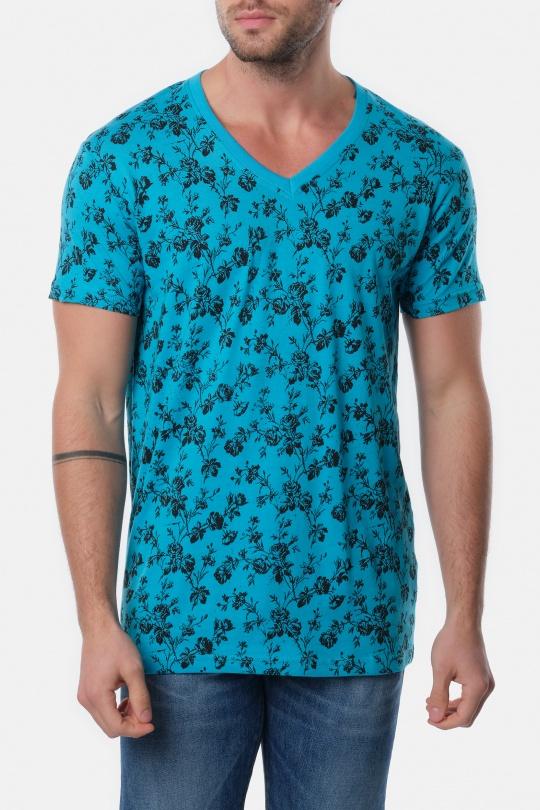 T-SHIRT IMPRIMÉ HYUGA-2-TURQUOISE