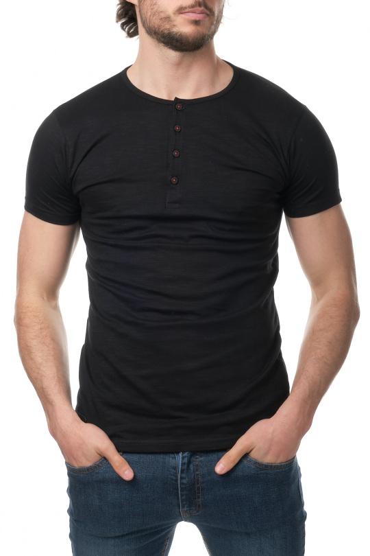 T-SHIRT MANCHES COURTES ELAM-2-NOIR