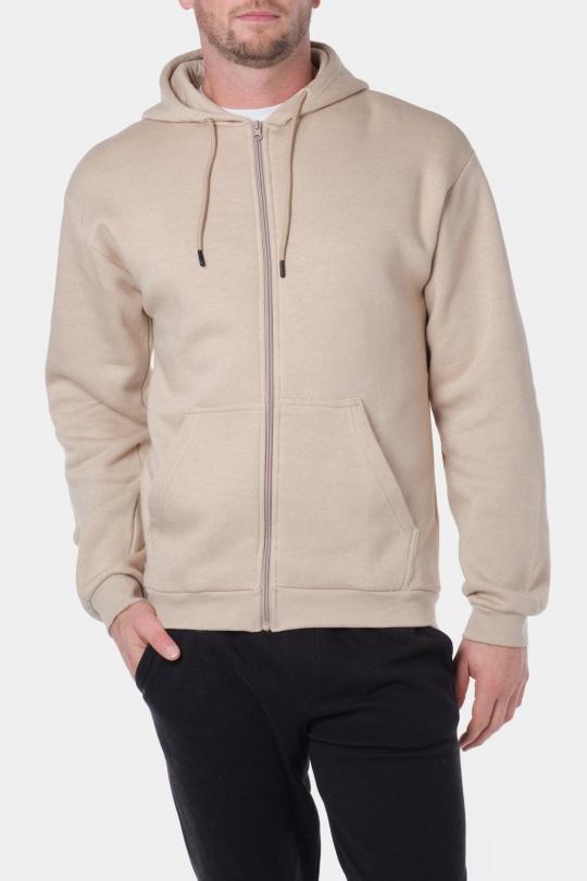 YAGA-GILET À CAPUCHE-BEIGE