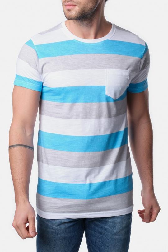 T-SHIRT A RAYURES VANITAS-GRIS