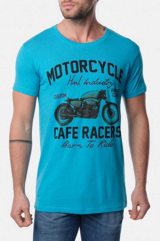 T-SHIRT MANCHES COURTES BORN-TURQUOISE