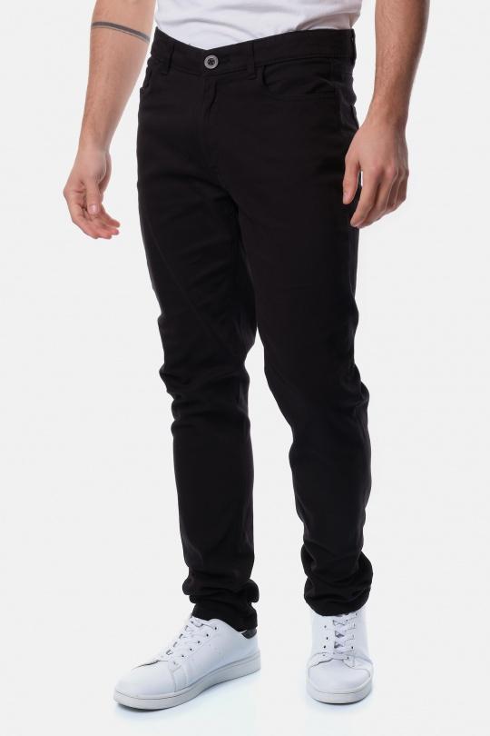 PANTALON CHINO UNI 5 POCHES RORONOA-NOIR