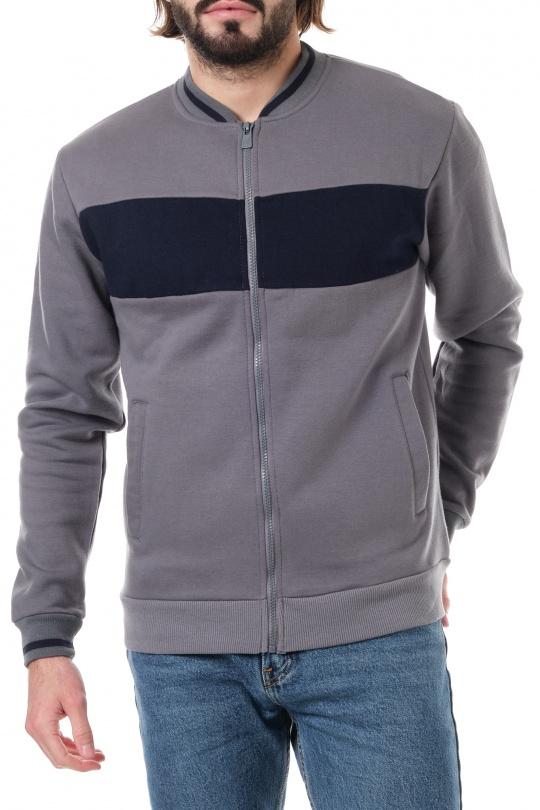 SWEAT ZIPPÉ TED-GRIS
