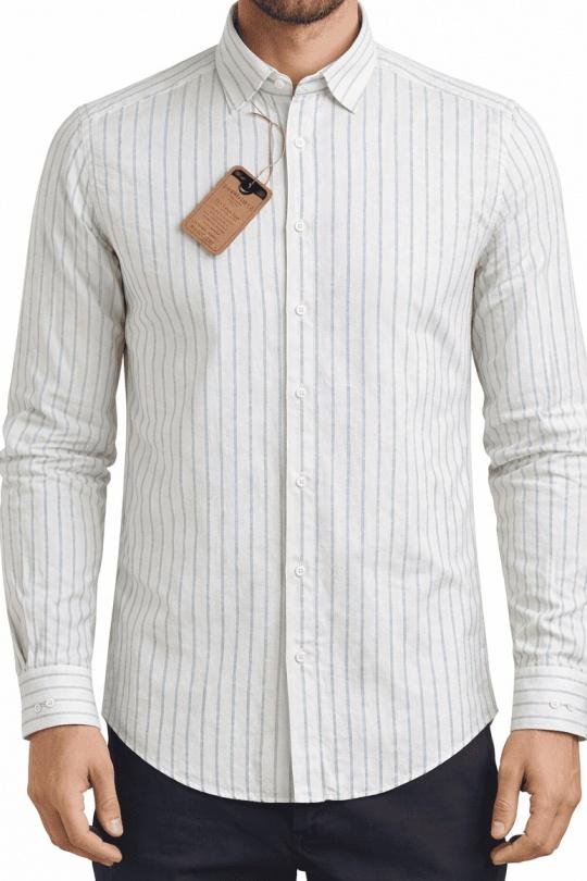 CHEMISE A RAYURE NEMO-(S-XXL)-CIEL