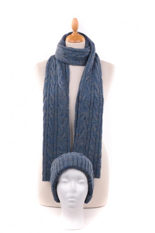 Ensemble écharpe et bonnet CLUB Indigo Homme