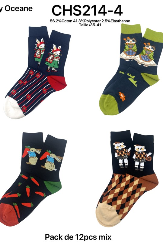 CHS214-4-PACK12-MULTICOLORE