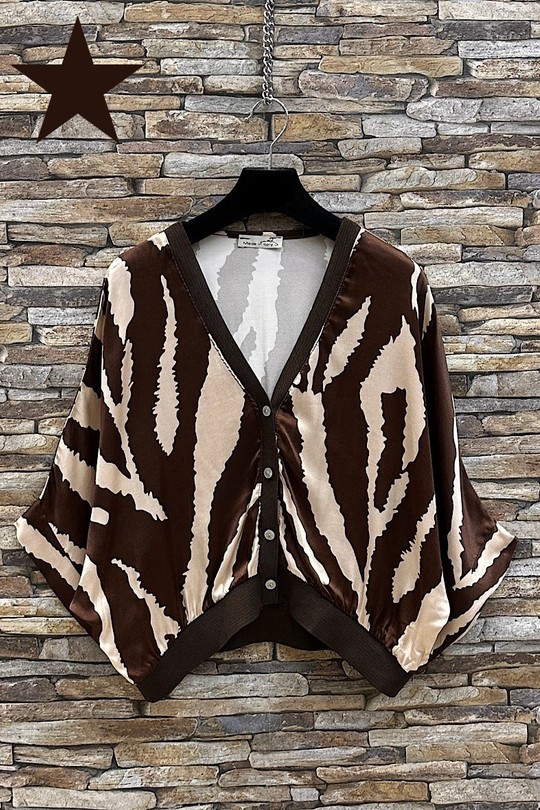 TYR_D5153_ZEBRE_GILETTA_826_-MARRON FONCÉ